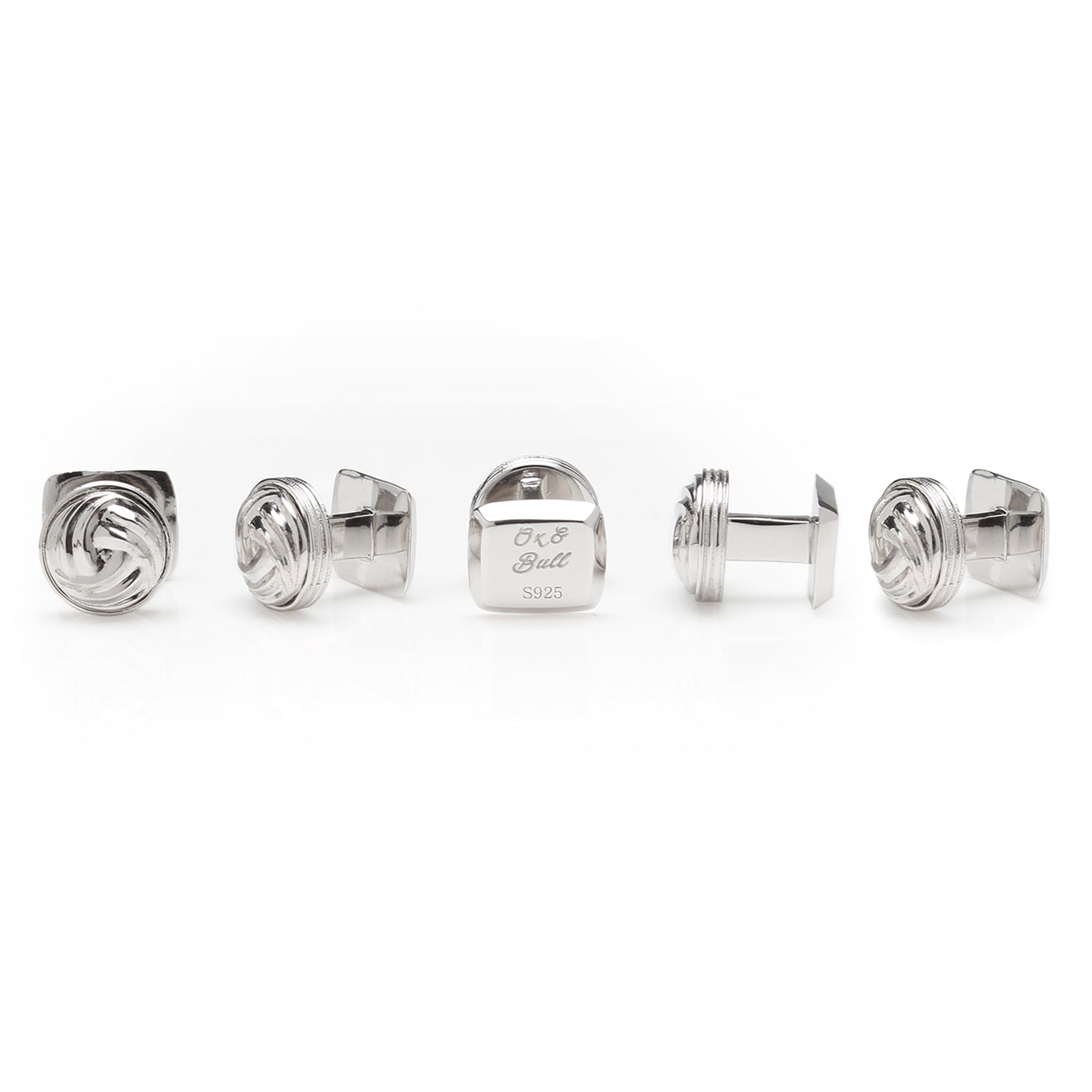 Modern Knot Sterling Silver Studs Image 3