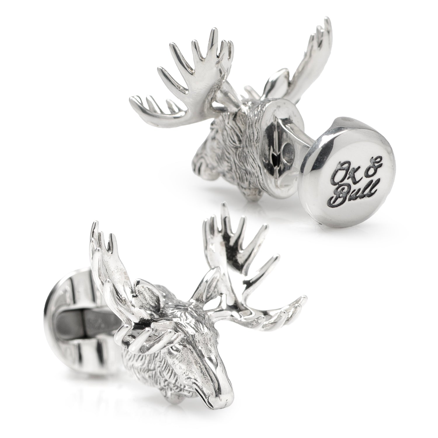 Antique Sterling Silver Moose Cufflinks Image 3