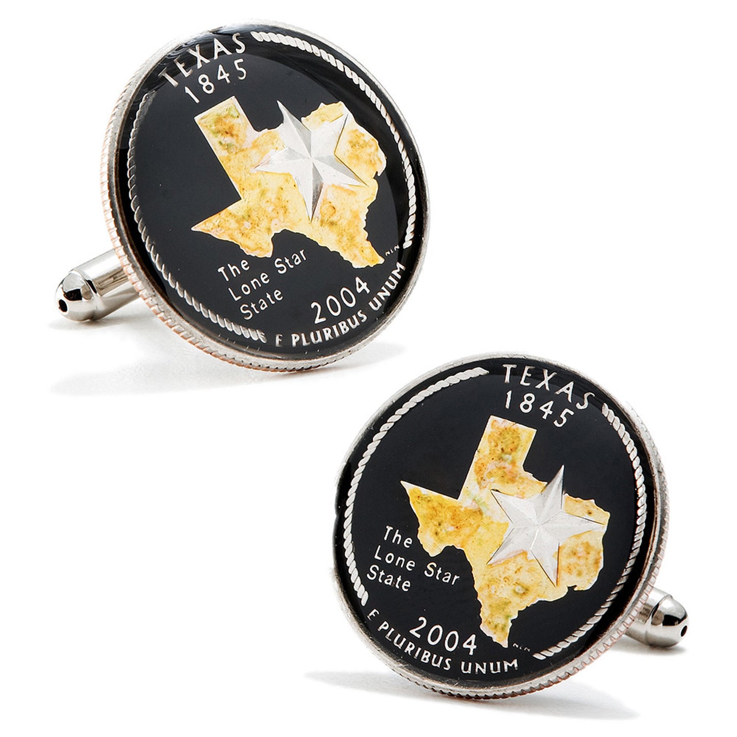 Hand Painted Texas Quarter Cufflinks Image 1