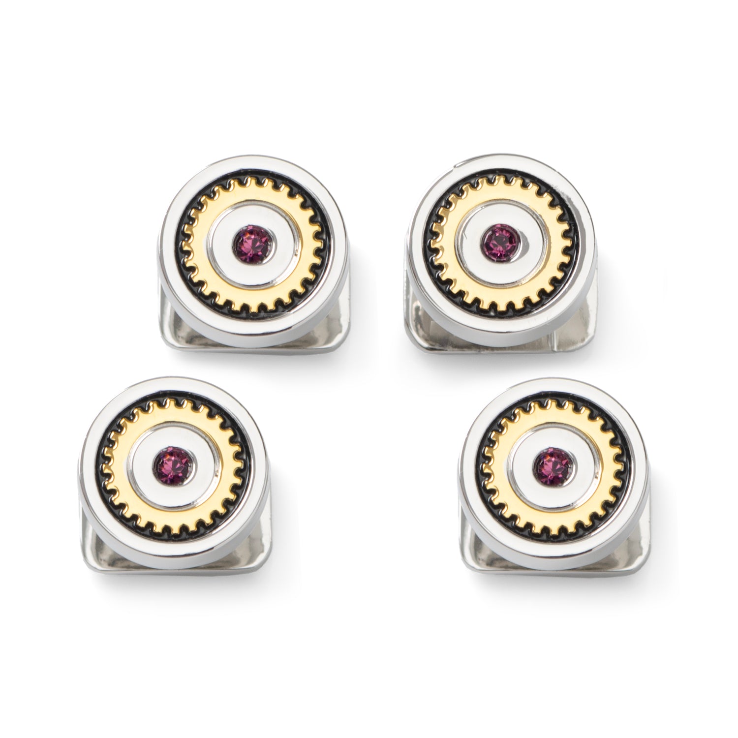 Gear Amethyst Stone Studs Image 1