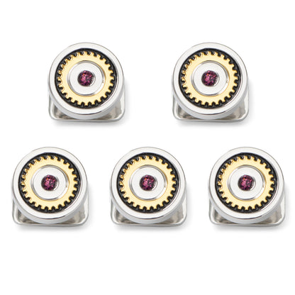 Gear Amethyst Stone Studs Image 1