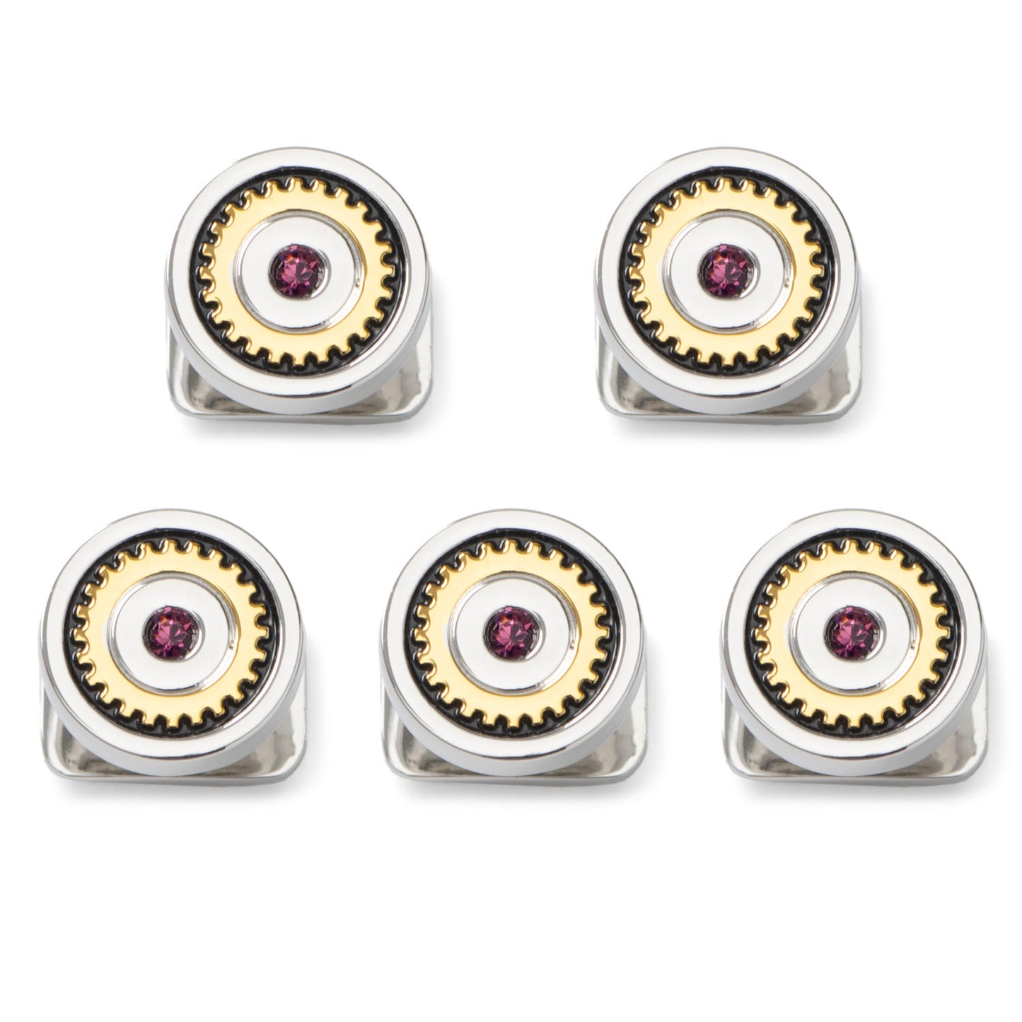 Gear Amethyst Stone Studs Image 1