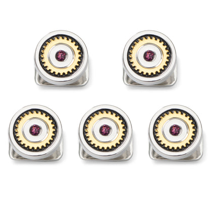 Gear Amethyst Stone Studs Image 1