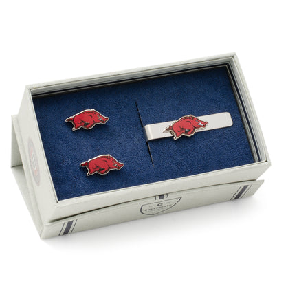 Arkansas Razorbacks Cufflinks and Tie Bar Gift Set Image 2