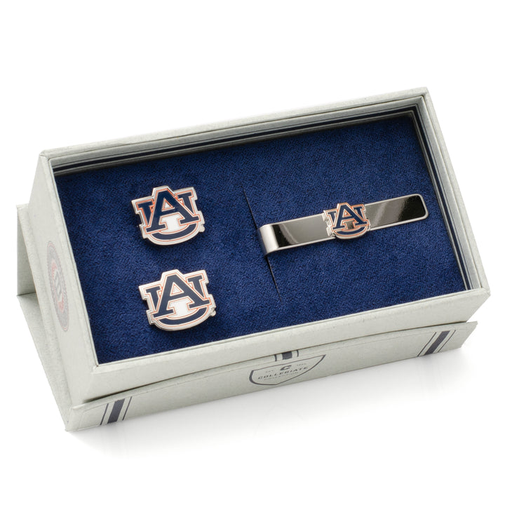 Auburn University Tigers Cufflinks and Tie Bar Gift Set Image 2