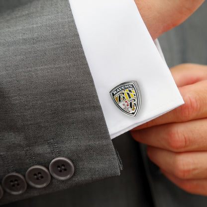 Baltimore Ravens Shield Cufflinks Image 2