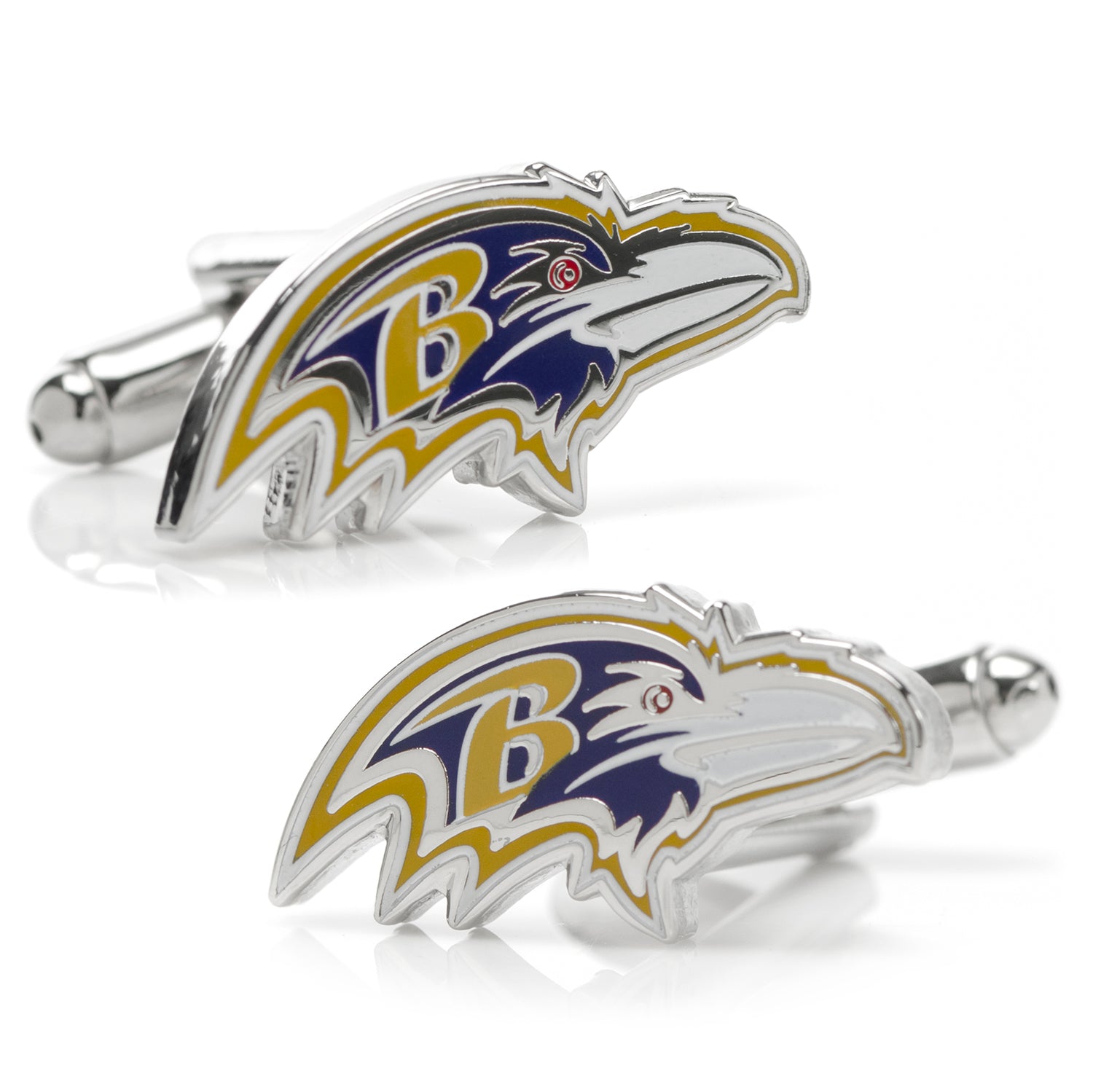 Baltimore Ravens Head Cufflinks and Shield Tie Bar Gift Set Image 3