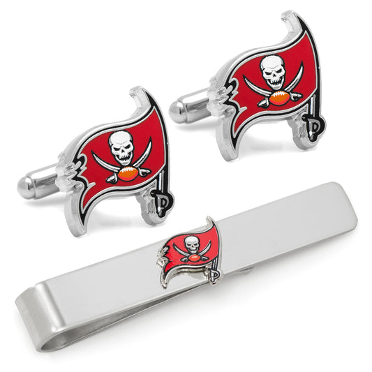 Tampa Bay Buccaneers Cufflinks and Tie Bar Gift Set Image 1