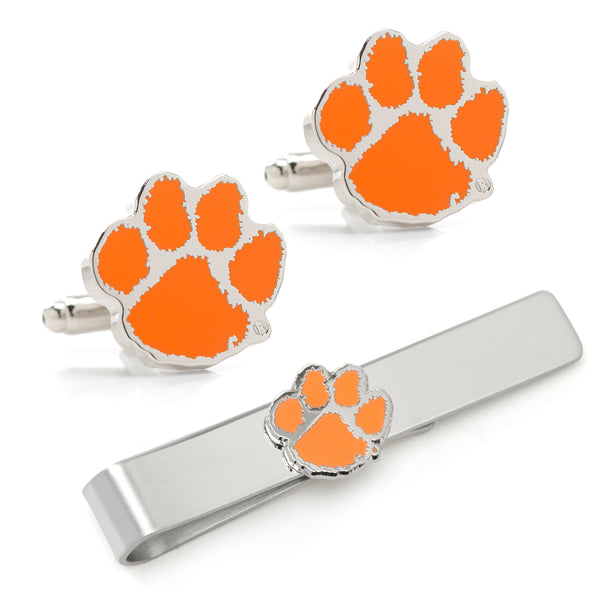 Clemson University Tigers Cufflinks & Tie Bar Gift Set Image 1