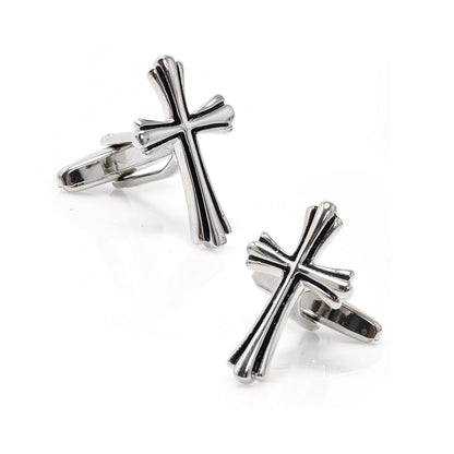 Silver Cross Cufflinks Image 1