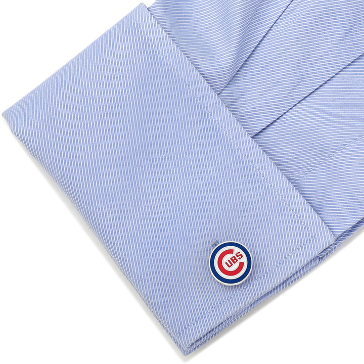 Chicago Cubs Cufflinks and Tie Bar Gift Set Image 4