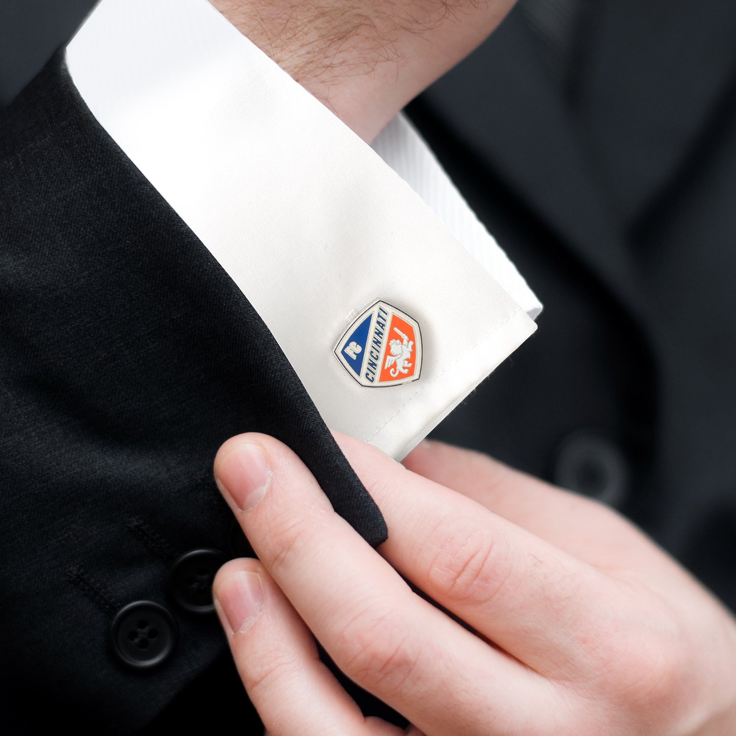 FC Cincinnati Cufflinks and Lapel Pin Gift Set Image 6