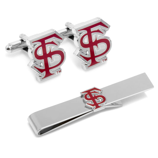 Florida State University Seminoles Cufflinks and Tie Bar Gift Set Image 1