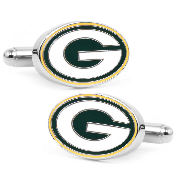 Green Bay Packers Cufflinks and Tie Bar Gift Set Image 6