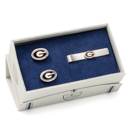 University of Georgia Bulldogs Cufflink and Tie Bar Gift Set Image 2