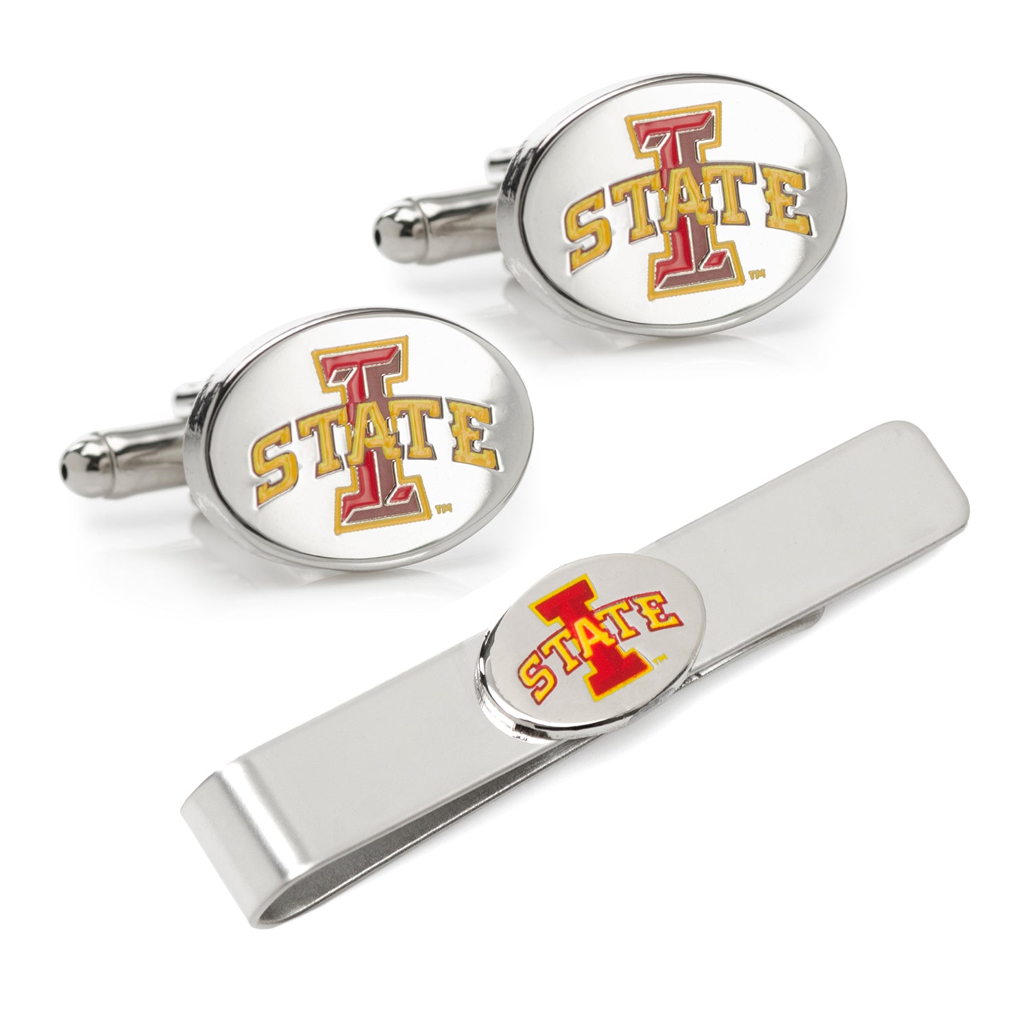 Iowa State Cyclones Cufflinks and Tie Bar Gift Set Image 1