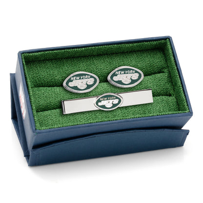 New York Jets Cufflinks & Tie Bar Gift Set Image 2