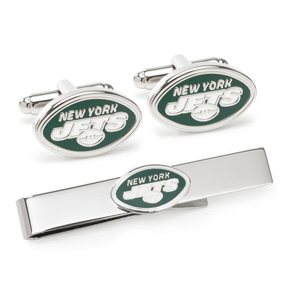 New York Jets Cufflinks & Tie Bar Gift Set Image 1