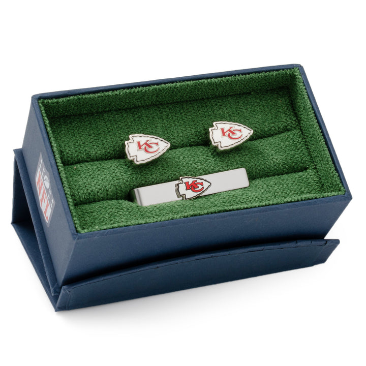 Kansas City Chiefs Cufflinks and Tie Bar Gift Set Image 2