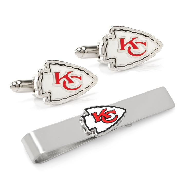 Kansas City Chiefs Cufflinks and Tie Bar Gift Set Image 1
