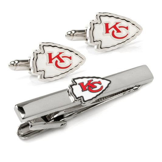 Kansas City Chiefs Cufflinks and Tie Clip Gift Set Image 1