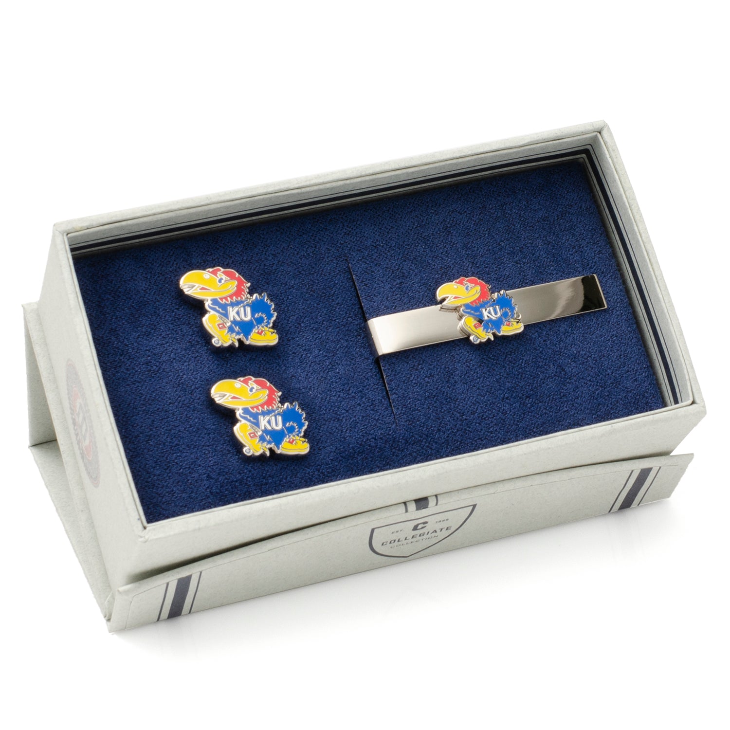 University of Kansas Jayhawks Cufflinks and Tie Bar Gift Set Image 2