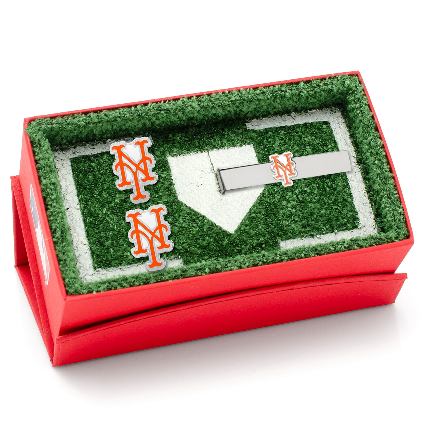 New York Mets Cufflinks and Tie Bar Gift Set Image 2