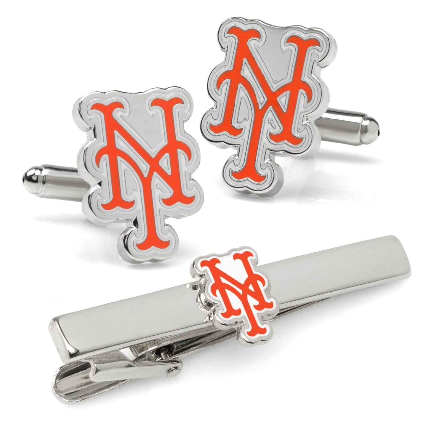 New York Mets Cufflinks and Tie Clip Gift Set Image 1