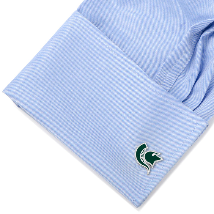 Michigan State Spartans Cufflinks and Tie Bar Gift Set Image 4