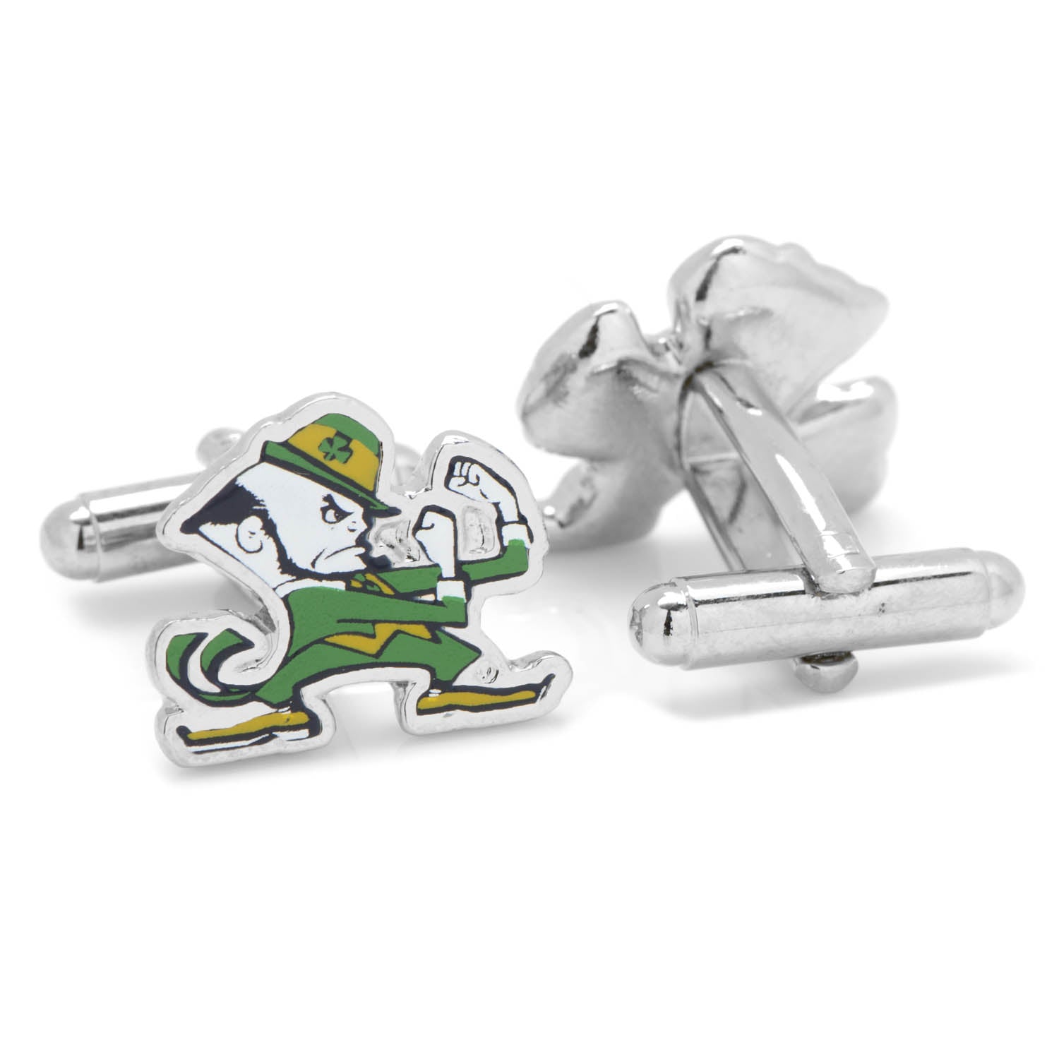 Notre Dame University Fighting Leprechaun Cufflinks Image 2