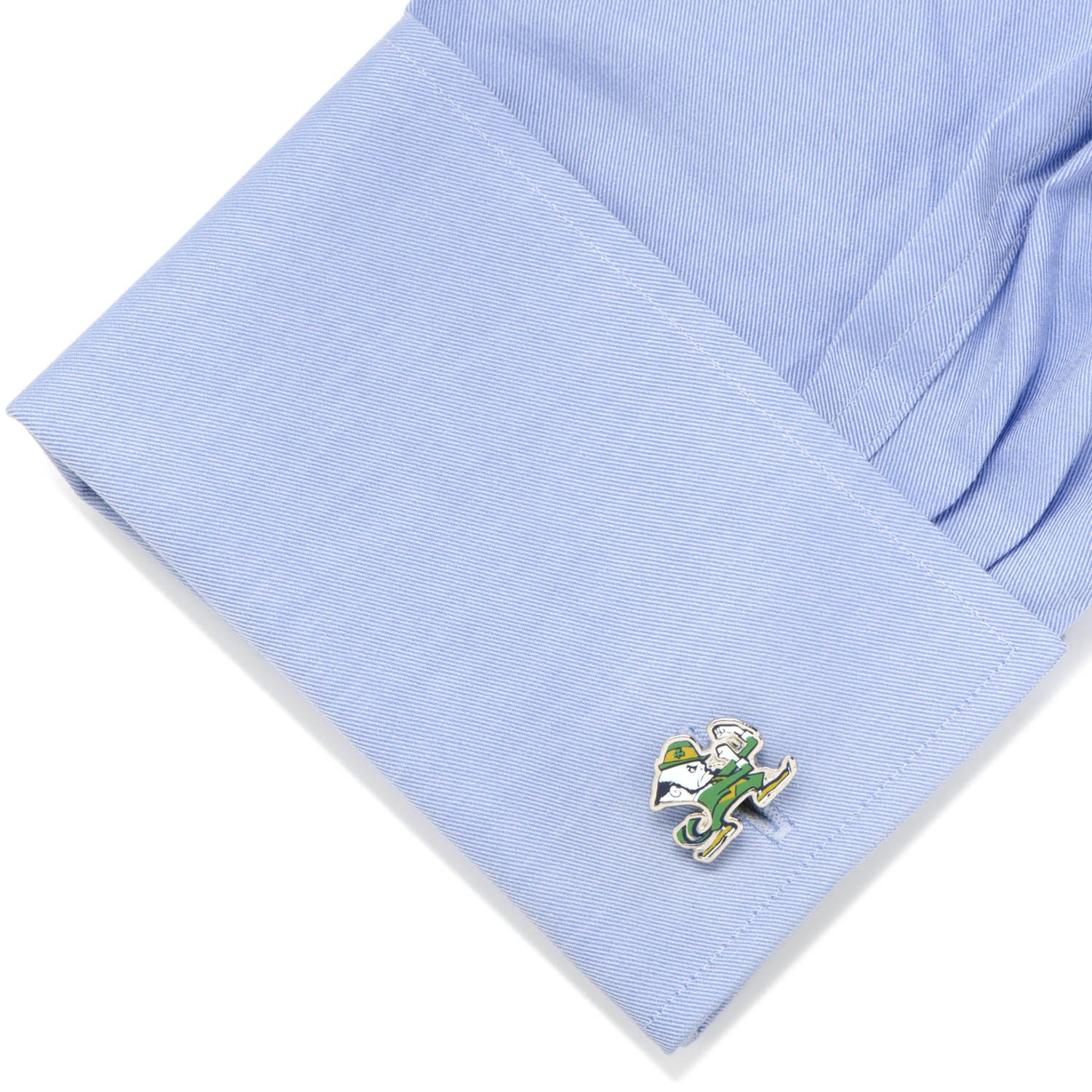 Notre Dame University Fighting Leprechaun Cufflinks Image 3