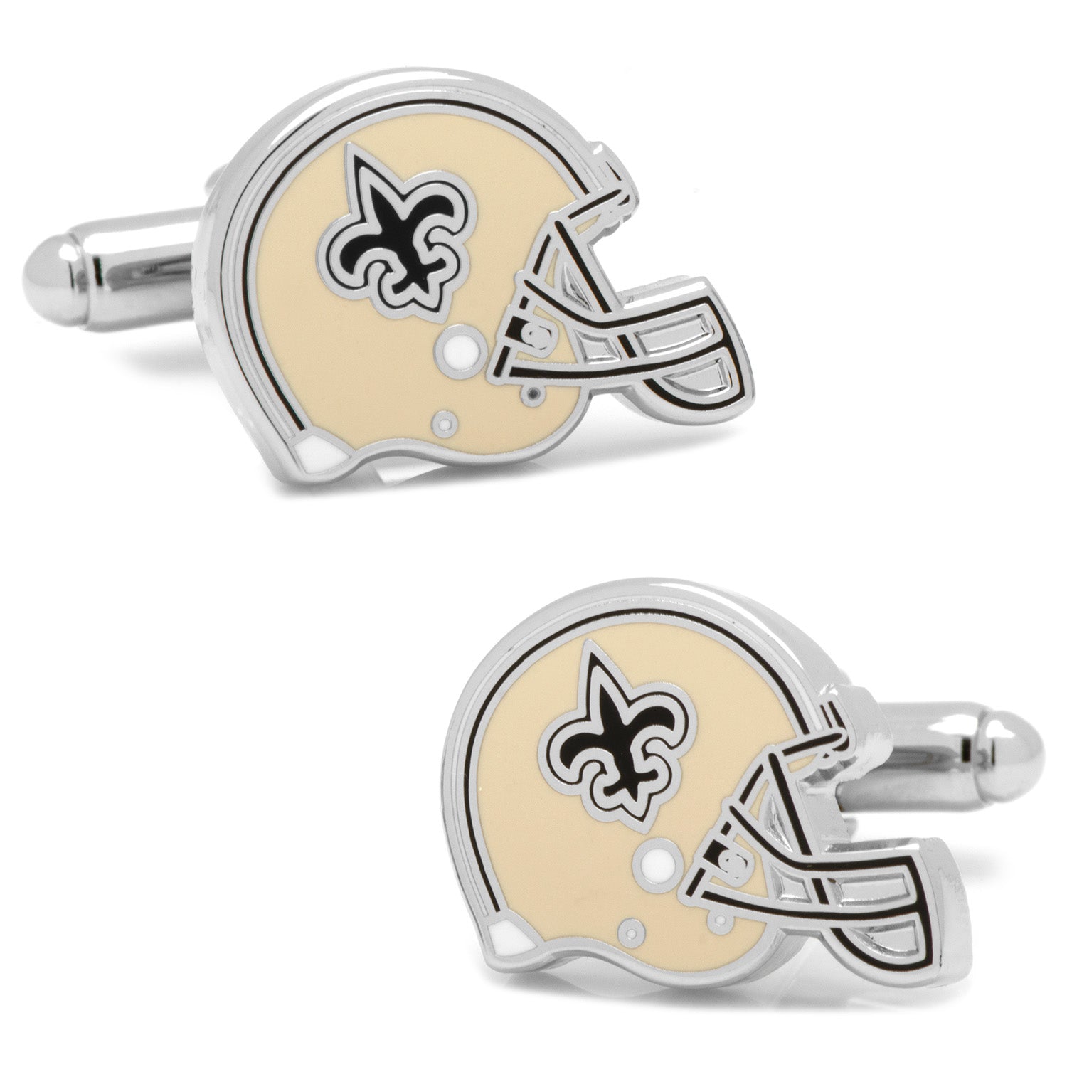 Retro New Orleans Saints Helmet Cufflinks Image 4