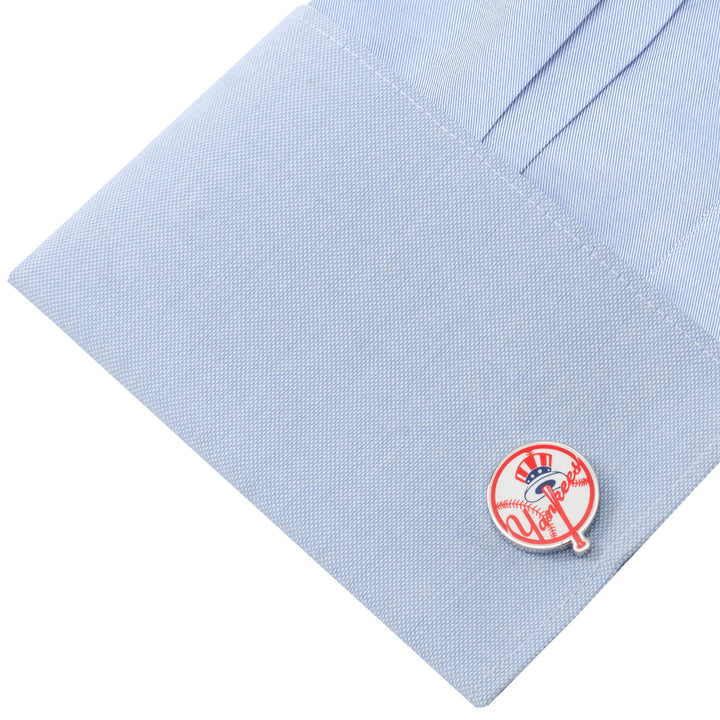 Yankees Baseball Cufflinks Image 3
