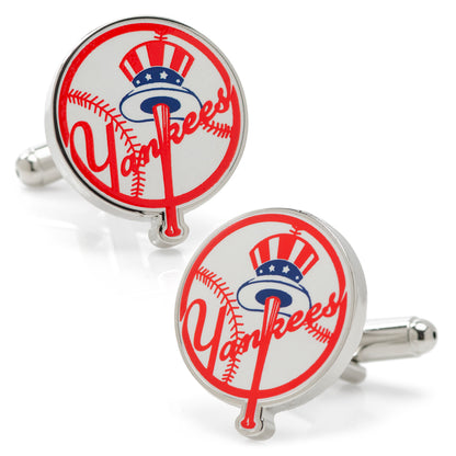 Yankees Baseball Cufflinks Image 1