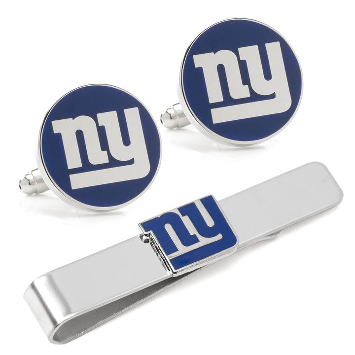 New York Giants Cufflinks and Tie Bar Gift Set Image 1