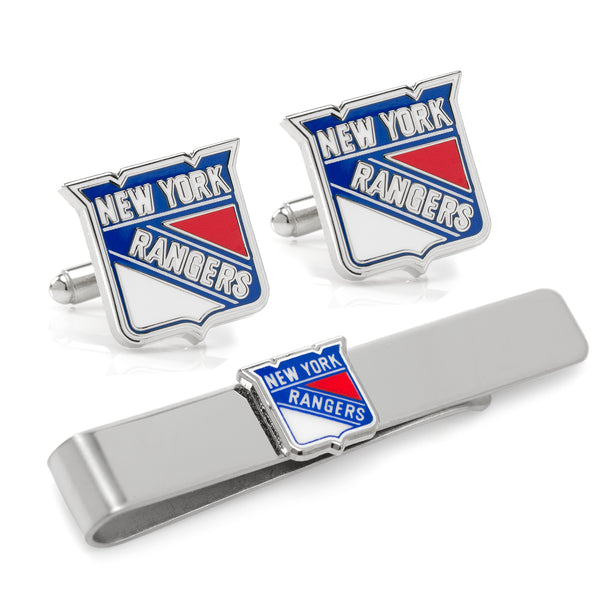 New York Rangers Cufflinks & Tie Bar Gift Set Image 1