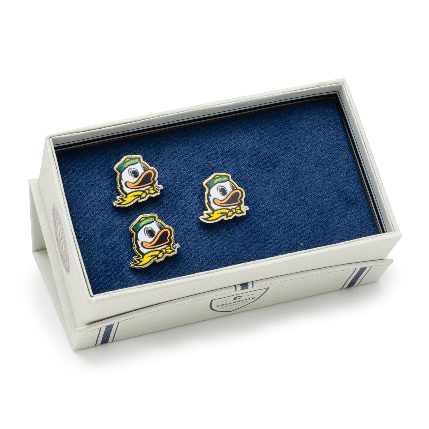 Oregon Ducks Mascot Cufflinks and Lapel Pin Gift Set Image 2