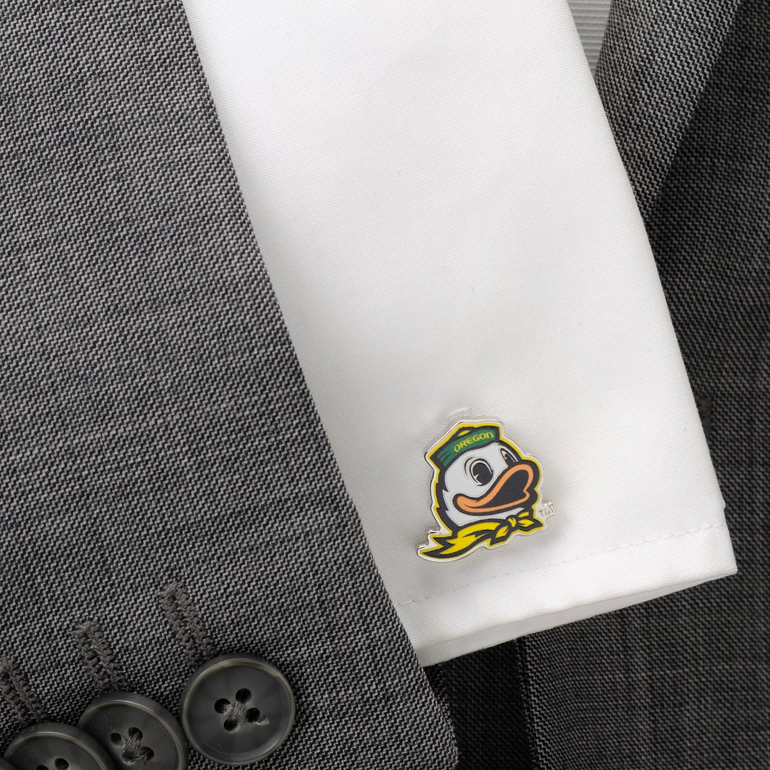 Oregon Ducks Mascot Cufflinks and Lapel Pin Gift Set Image 5