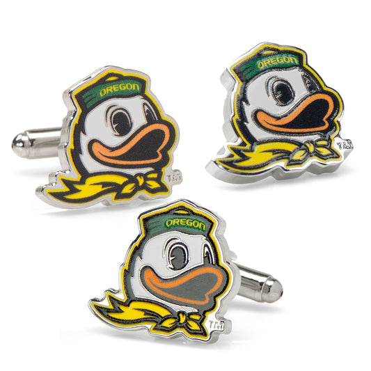 Oregon Ducks Mascot Cufflinks and Lapel Pin Gift Set Image 1