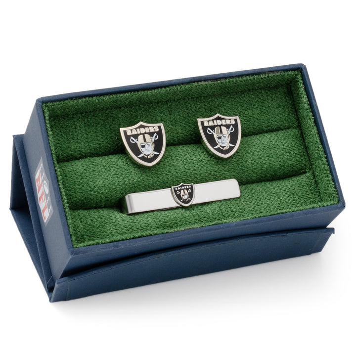 Las Vegas Raiders Cufflinks and Tie Bar Gift Set Image 2