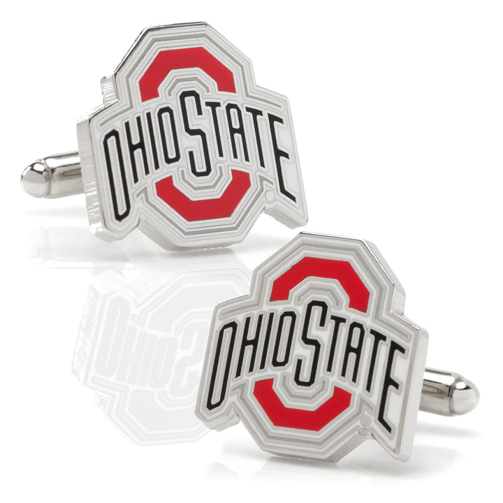 Ohio State University Buckeyes Cufflinks and Tie Bar Gift Set Image 4