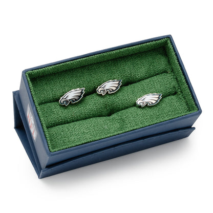 Philadelphia Eagles Cufflinks and Lapel Pin Gift Set Image 2