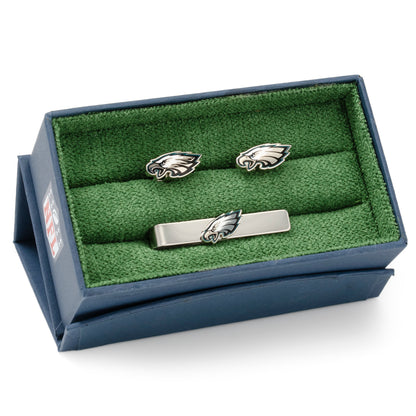 Philadelphia Eagles Cufflinks and Tie Bar Gift Set Image 2