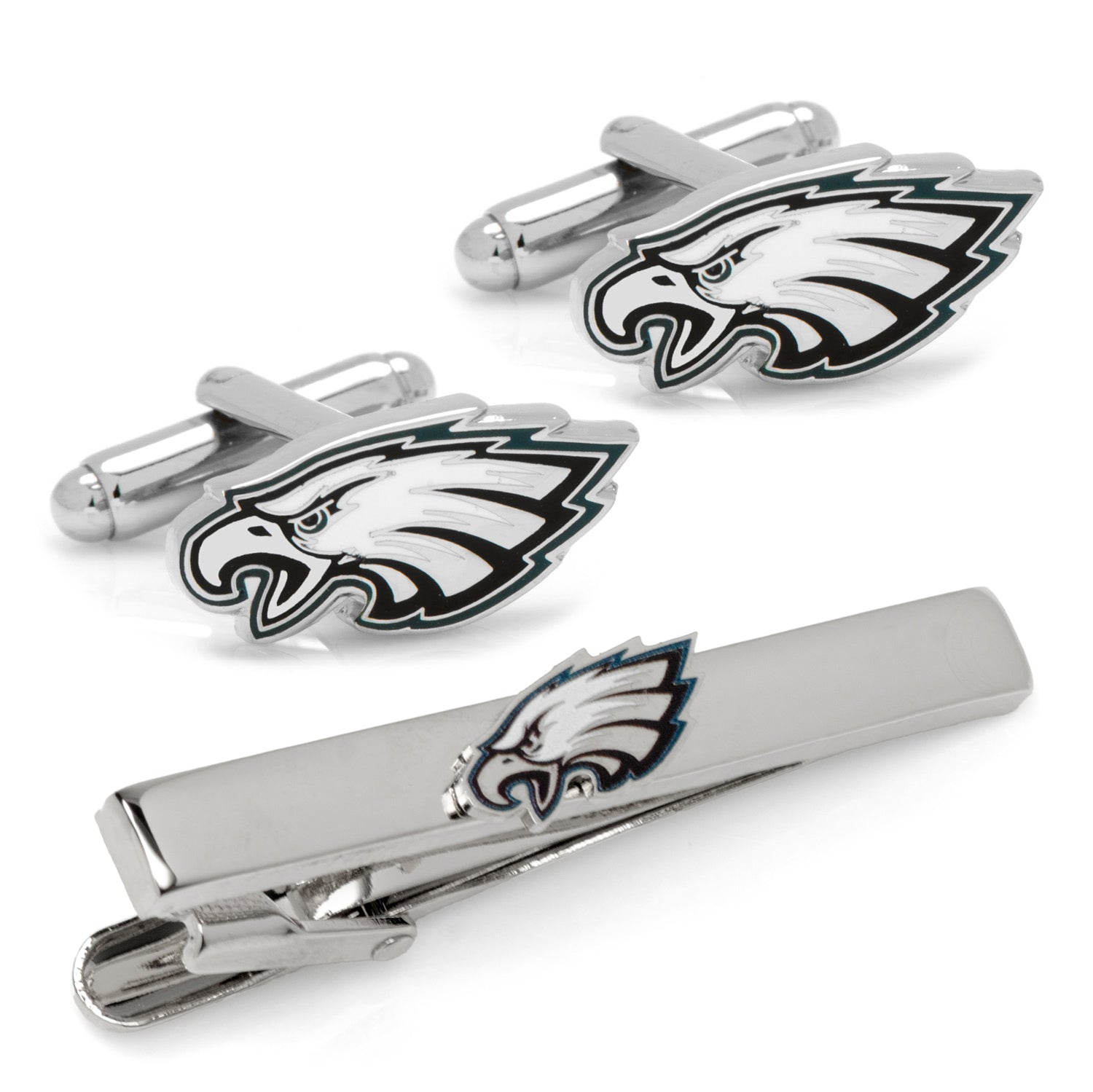 Philadelphia Eagles Cufflinks and Tie Clip Gift Set Image 1