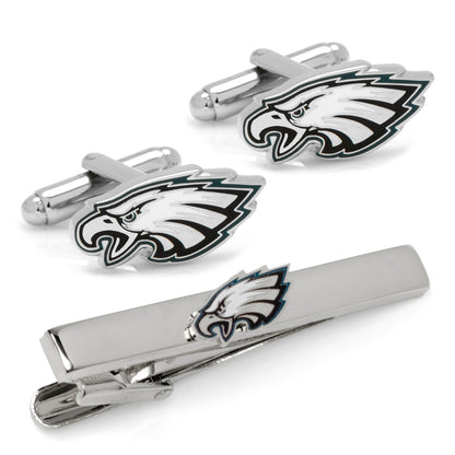 Philadelphia Eagles Cufflinks and Tie Clip Gift Set Image 1