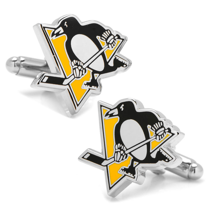 Pittsburgh Penguins Cufflinks & Tie Bar Gift Set Image 3