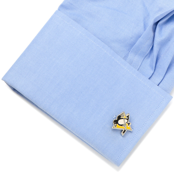 Pittsburgh Penguins Cufflinks & Tie Bar Gift Set Image 5
