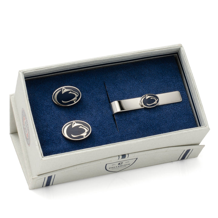 Penn State University Nittany Lions Cufflinks and Tie Bar Gift Set Image 2