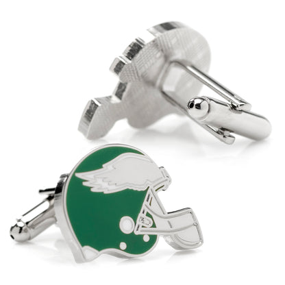 Retro Philadelphia Eagles Helmet Cufflinks Image 2