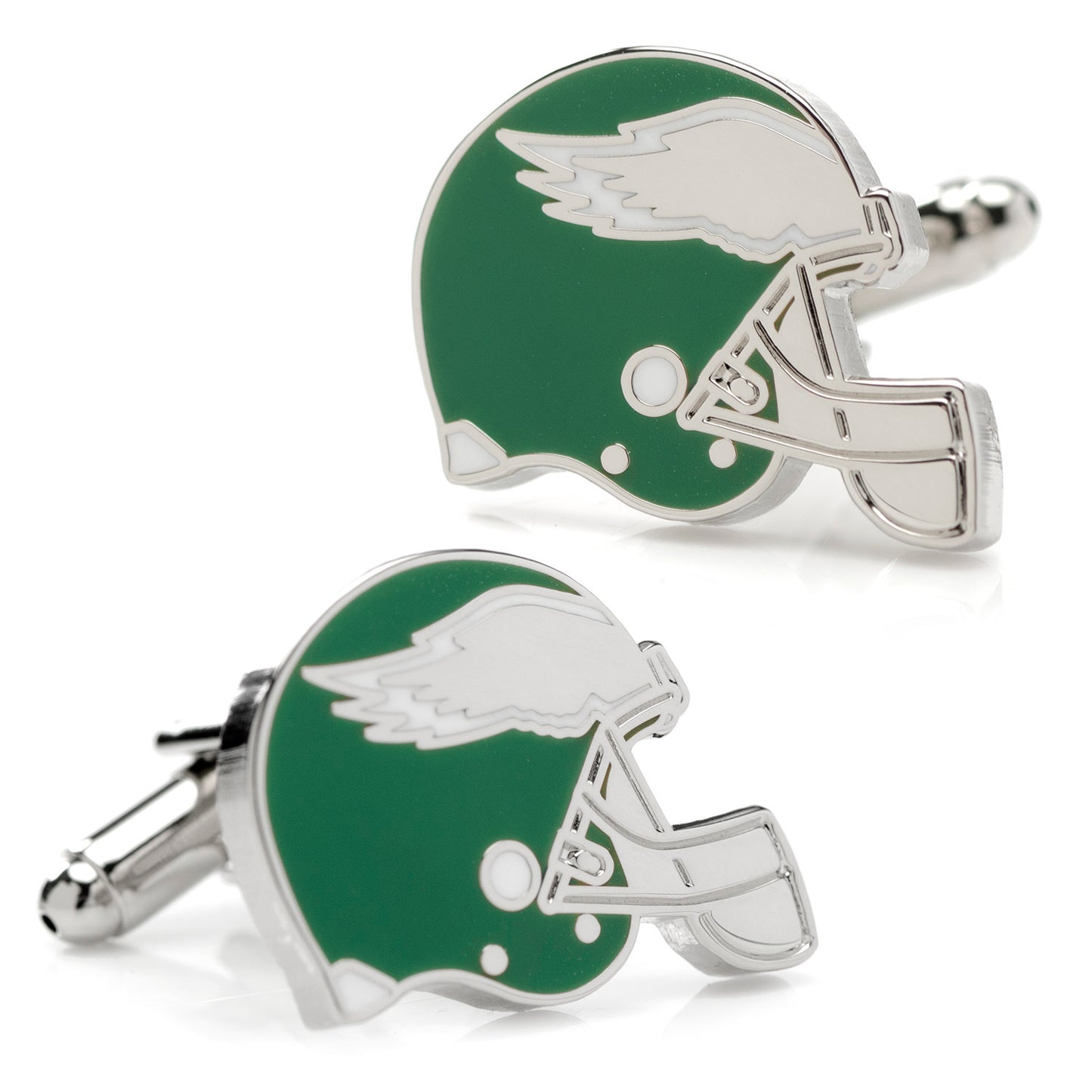 Retro Philadelphia Eagles Helmet Cufflinks Image 1